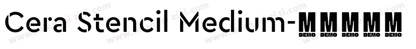 Cera Stencil Medium字体转换